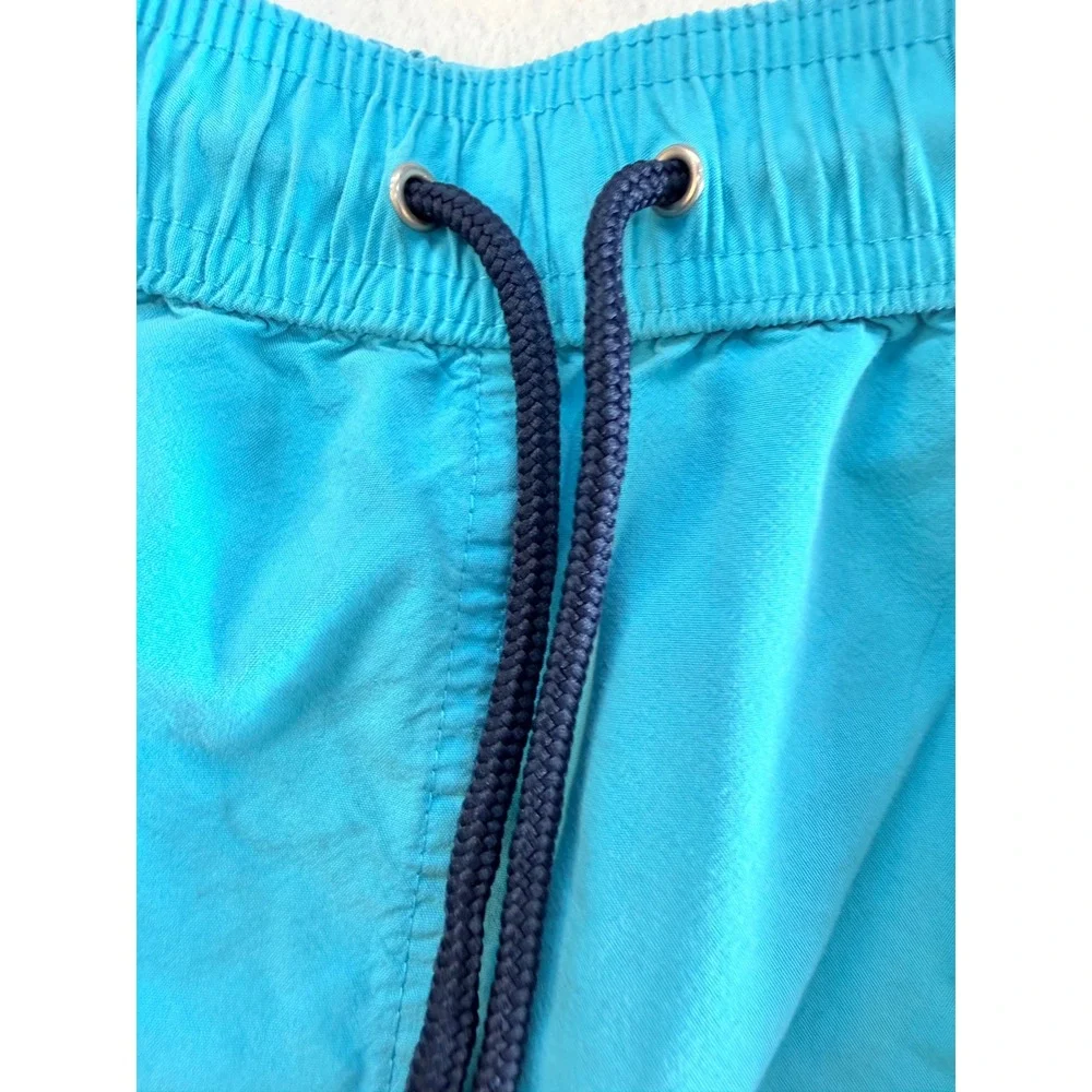 Brooks Brothers Mens Light Blue Swim Trunks Elastic Waist Drawstring 6in Inseam